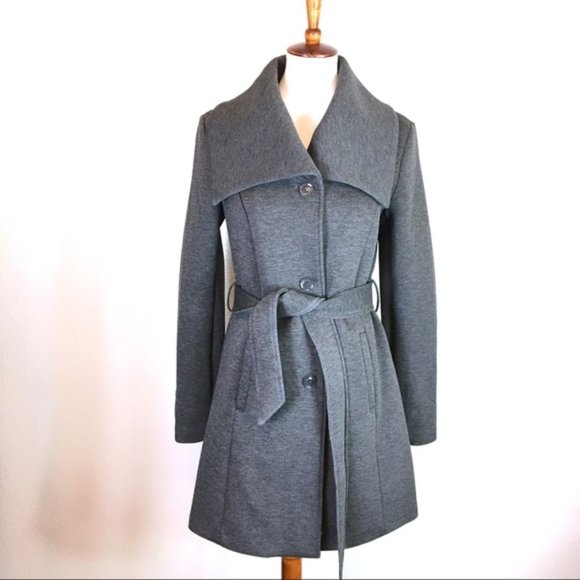 Laundry By Shelli Segal Gray Button up Coat L - Picture 1 of 7